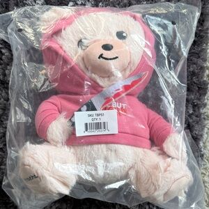 Punchkins Unbearables “Cute But Psycho” Pink Hoodie Bear Plush, NWT